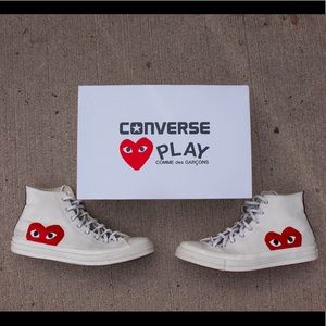 Converse x Comme des Garcons Play Chuck Taylor ‘70 Hi White Size 13 Mens